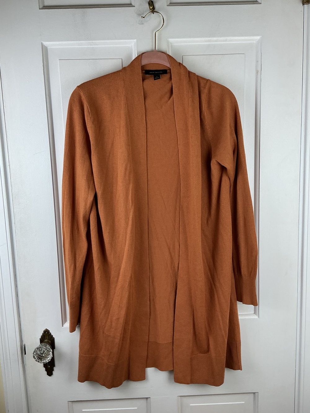 Ann Taylor Long Open Cardigan Size S